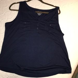 Navy Pocket tank top